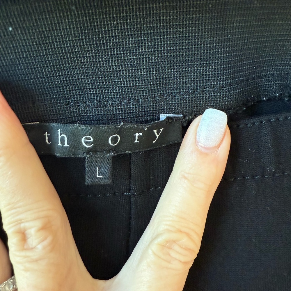 Theory Black leggings.